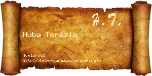 Huba Terézia névjegykártya